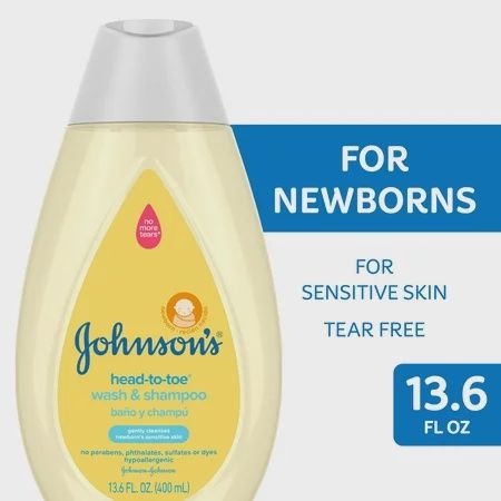 Johnson's Head-To-Toe Gentle Baby Body Wash &amp; Shampoo For Sensitive Skin - 13.6