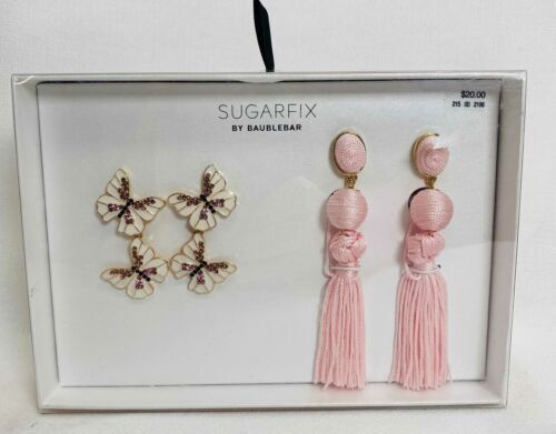 SUGARFIX by BaubleBar Butterfly and Tassel Earring Set 2pc