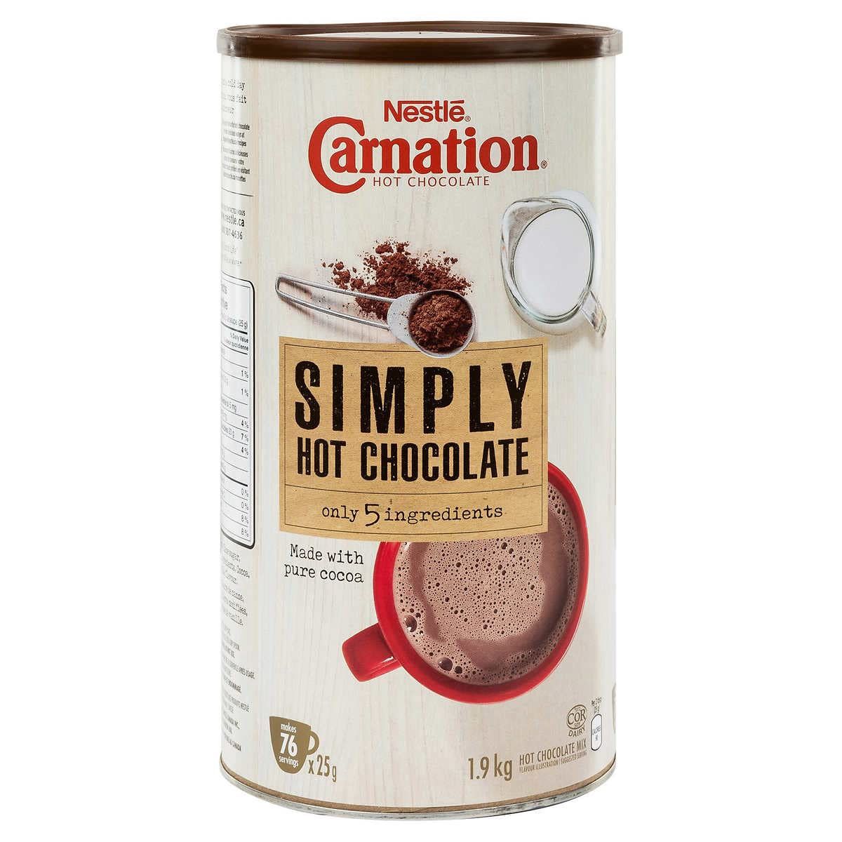 Nestle Carnation Hot Chocolate Simply Powder Mix 1.9KG