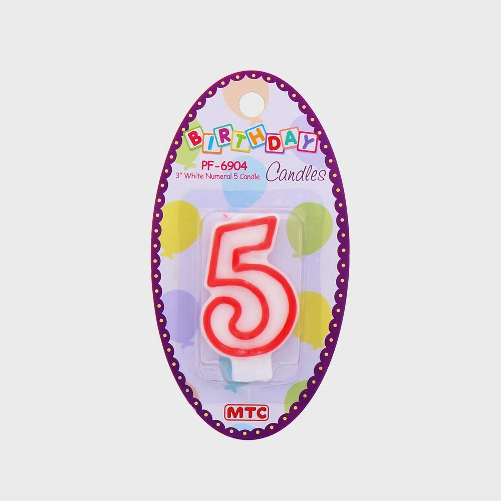 Number 5 Birthday Candle