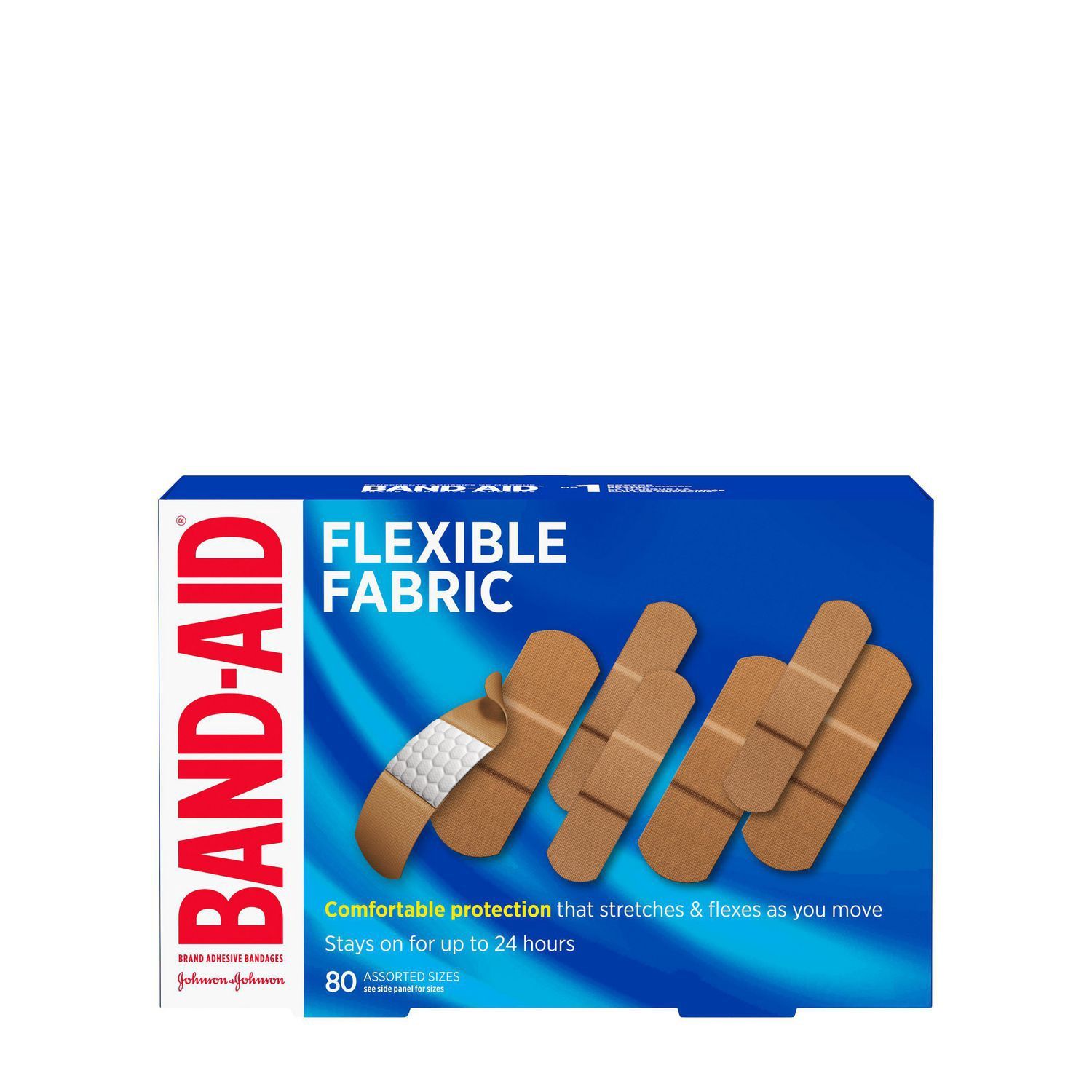 Band-Aid Flexible Fabric Adhesive Bandages 80 Count