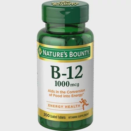 Nature's Bounty Vitamin B-12 1000mcg Tablets, 200 Ct