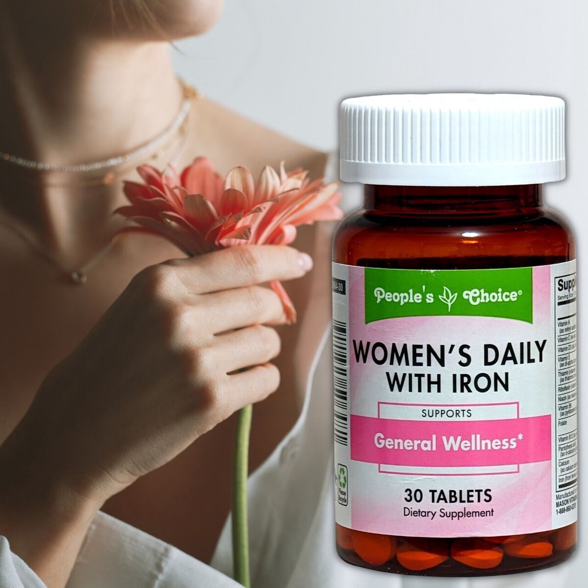 People's Choice Women's Daily with Iron Supplement 30 ct