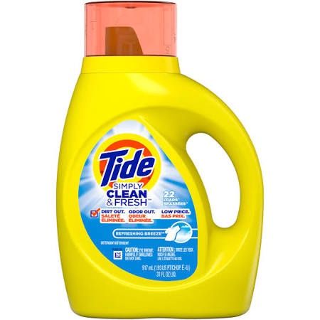 Tide Simply Clean &amp; Fresh Liquid Laundry detergent, Refreshing Breeze - 31.0 fl oz