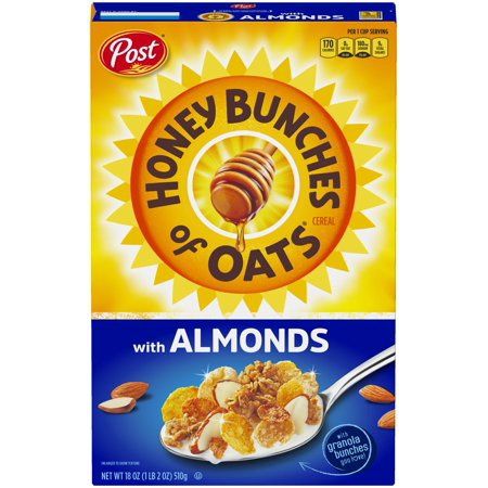 Honey Bunches Of Oats Breakfast Cereal, Almonds, 18 Oz
