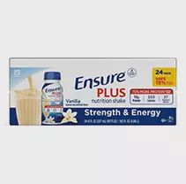 Ensure Plus Nutrition Shake, Vanilla, 8 Fl Oz 24 Count
