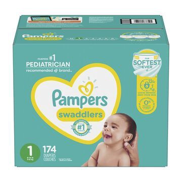Pampers newborn Diapers Size 1, Swaddlers 174ct