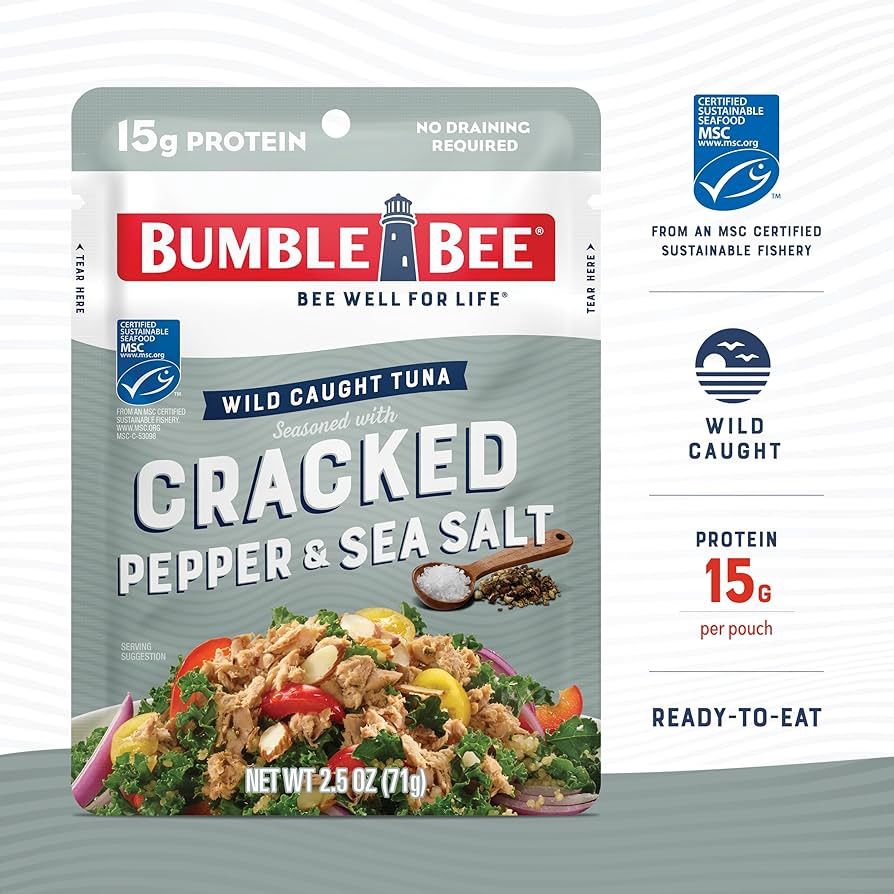 Bumble Bee Cracked Pepper &amp; Sea Salt Seasoned Tuna 2.5 Oz