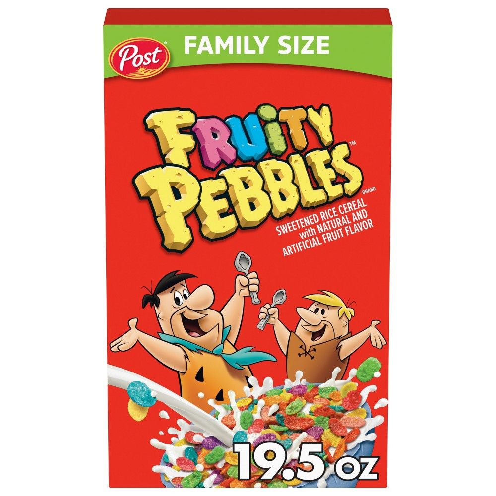 Post Fruity Pebbles Family Size Cereal - 19.5oz