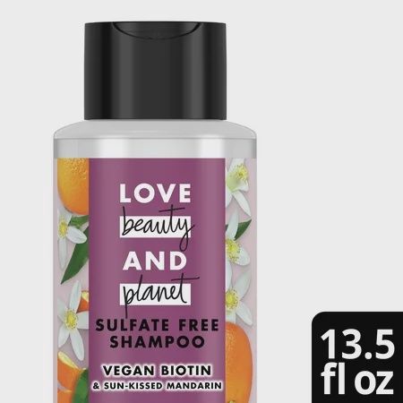 Love Beauty and Planet Vegan Keratin &amp; Sun-Kissed Mandarin Sulfate Free Shampoo 13.5oz