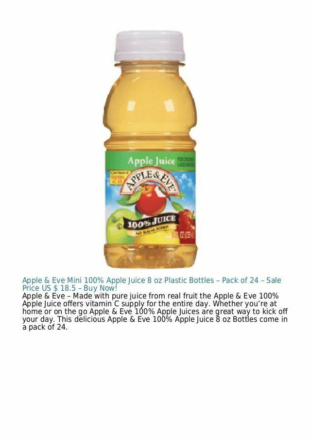 Apple &amp; Eve On The Go 100% Fruit, Orange Juice, 8oz