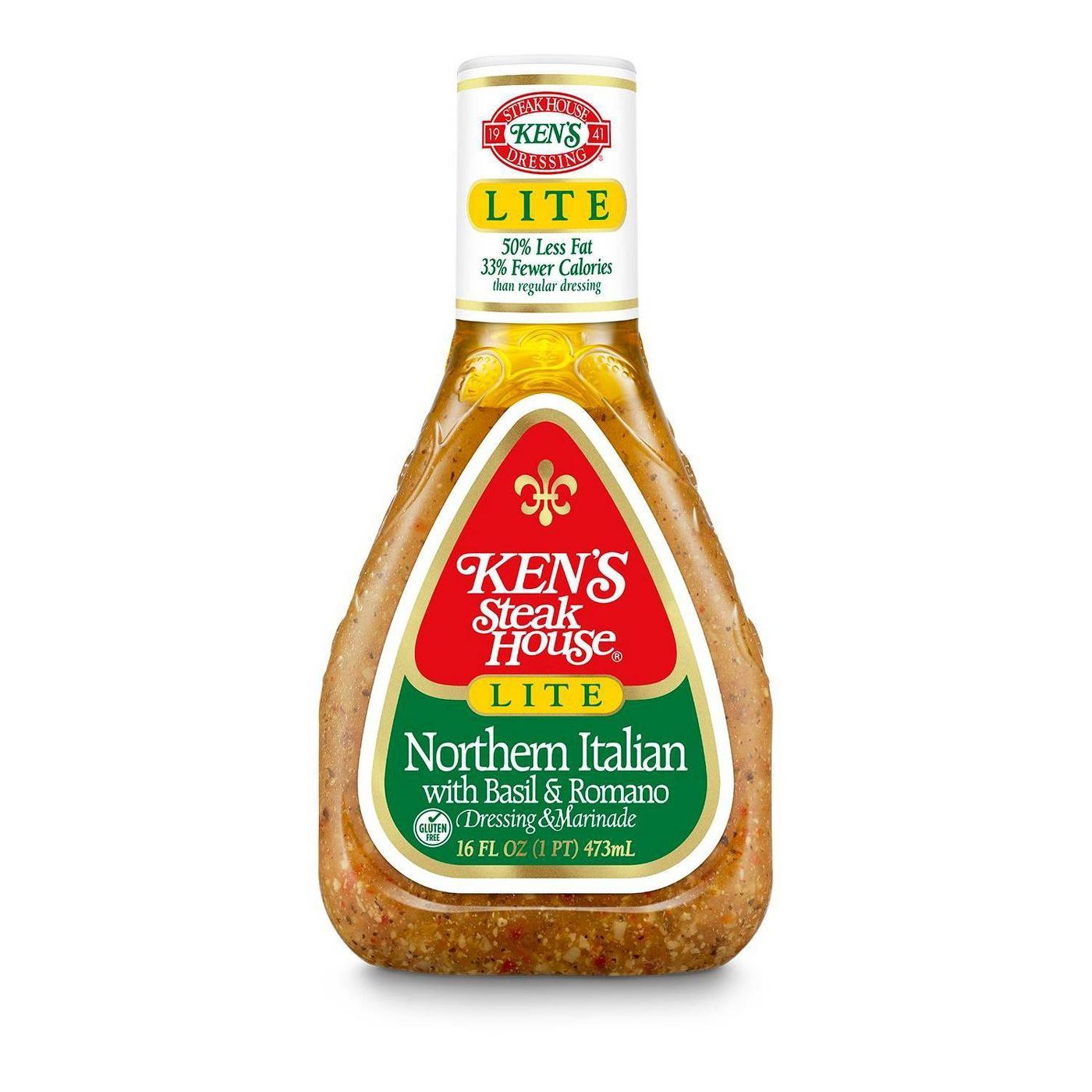 Ken&#39;s Steak House Lite Northern Italian with Basil and Romano Salad Dressing - 16fl oz