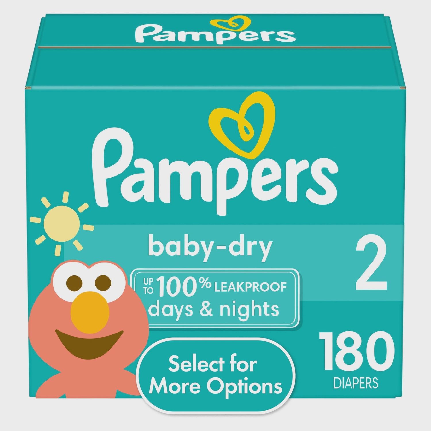 Pampers Baby Dry Diapers Size 2, 180 Count
