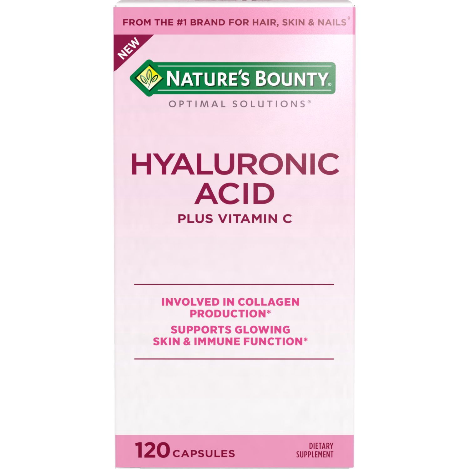 Nature's Bounty Optimal Solution Hyaluronic Acid Capsules 120 ct