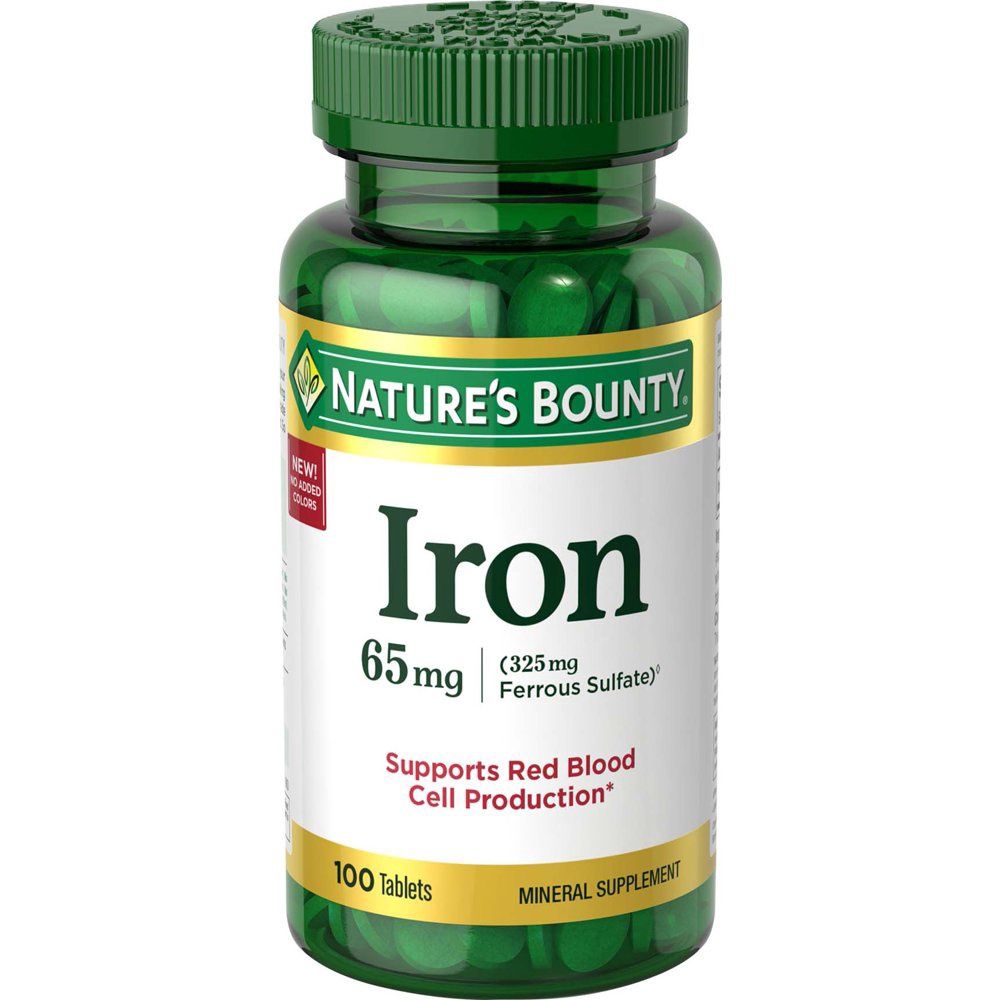 Nature's Bounty Iron Tablets 65 Mg, 100 Ct