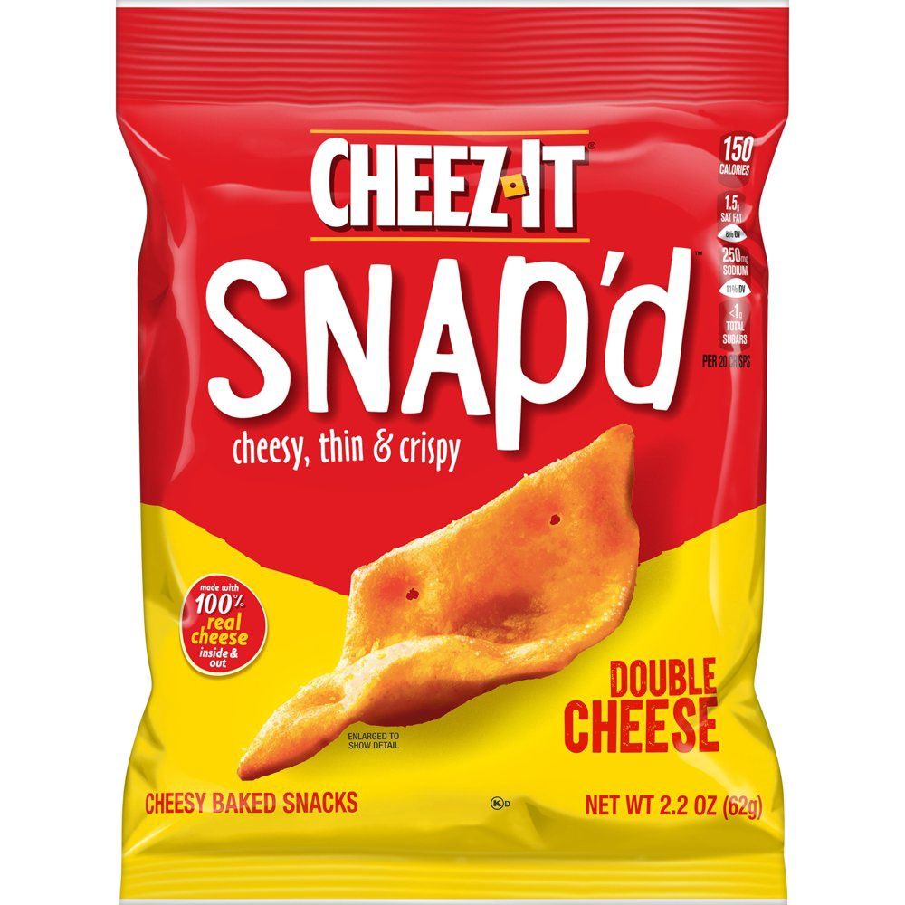 Cheez-it snap&#39;d cheesy, thin, &amp; crispy double cheese 0.75 oz