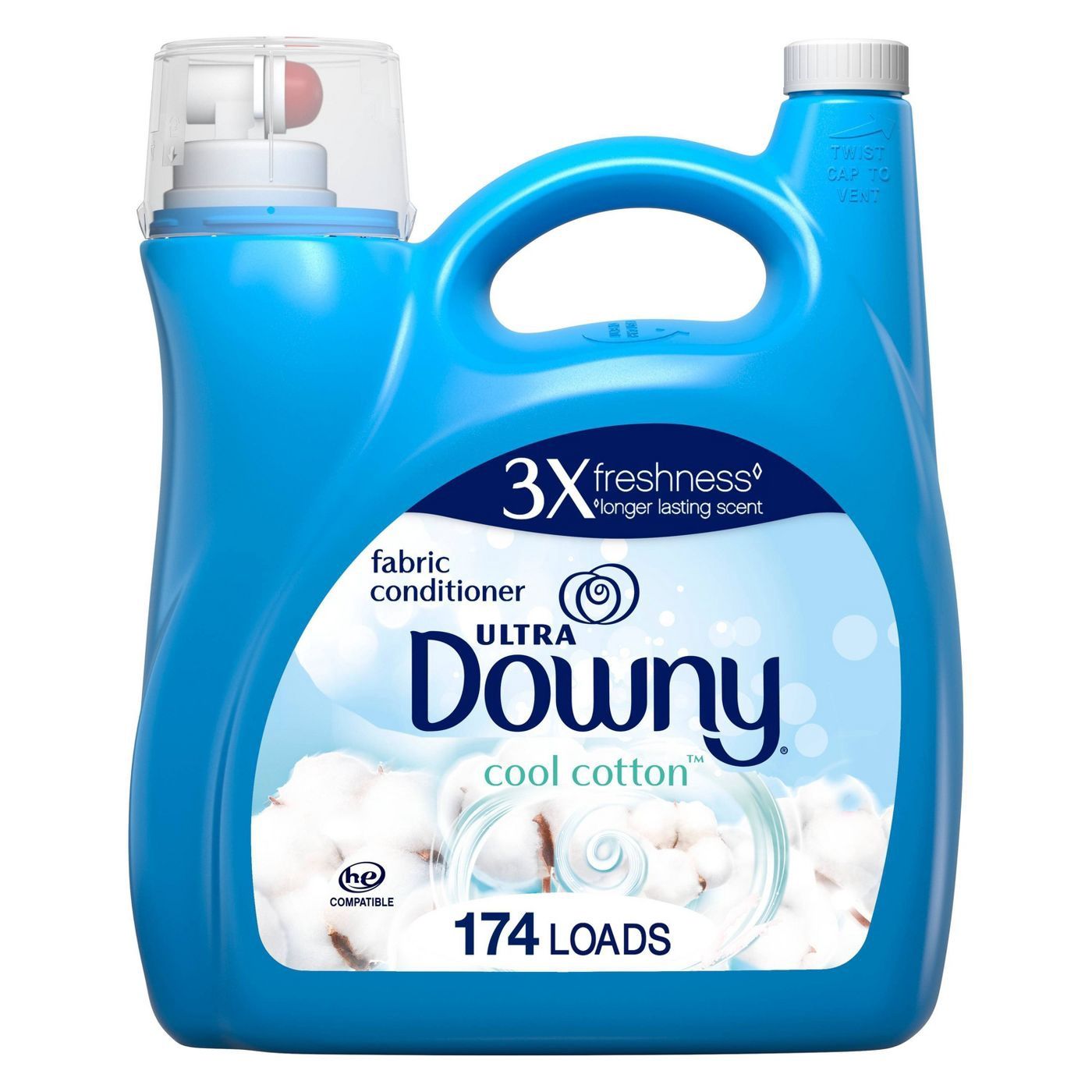 Downy Cool Cotton Scent Liquid Fabric Conditioner and Fabric Softener - 174 loads 164 fl oz