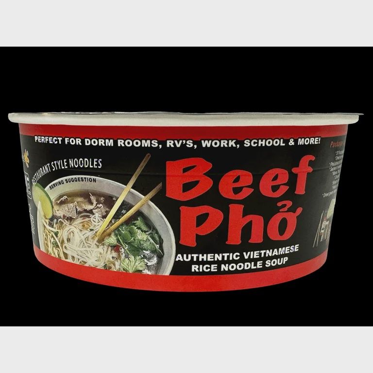 Pholicious Instant Beef Pho Vietnamese Rice Noodle Soup Single Serve 3.6oz