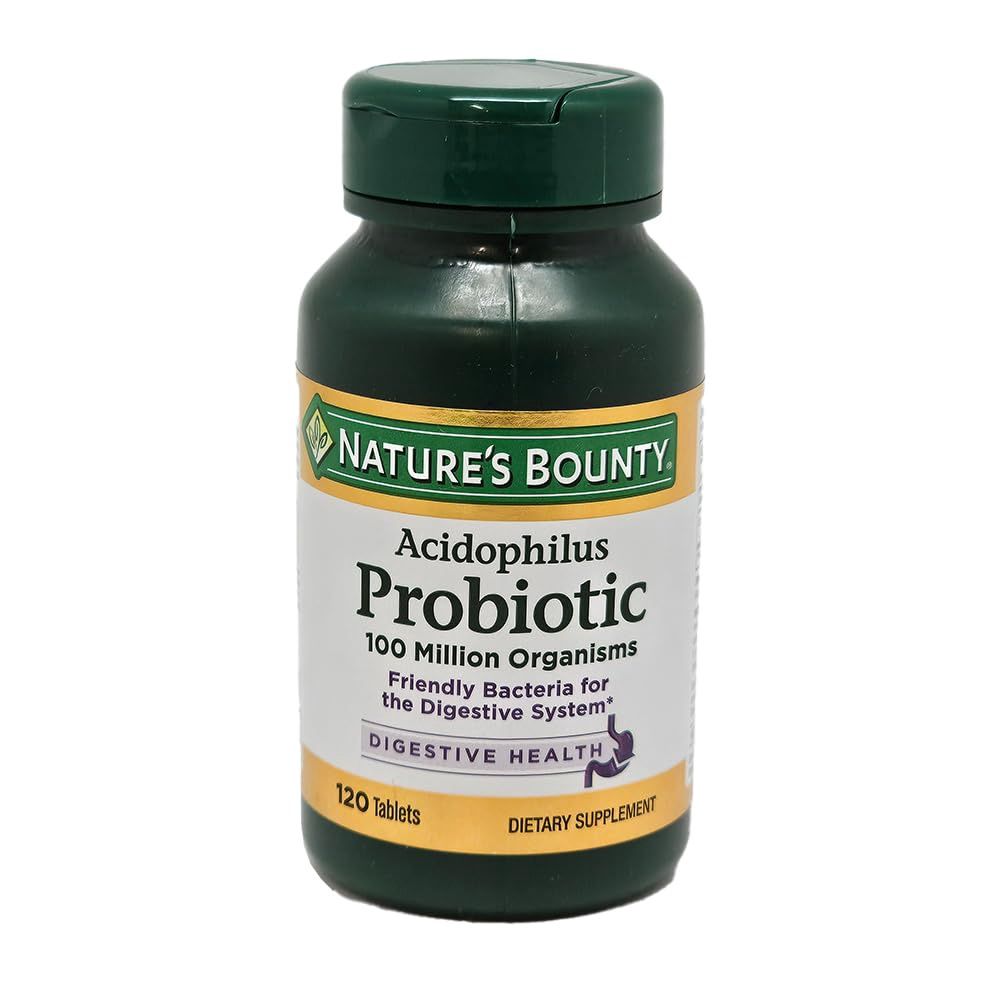 Nature's Bounty Acidophilus Probiotic Tablets 120 Count