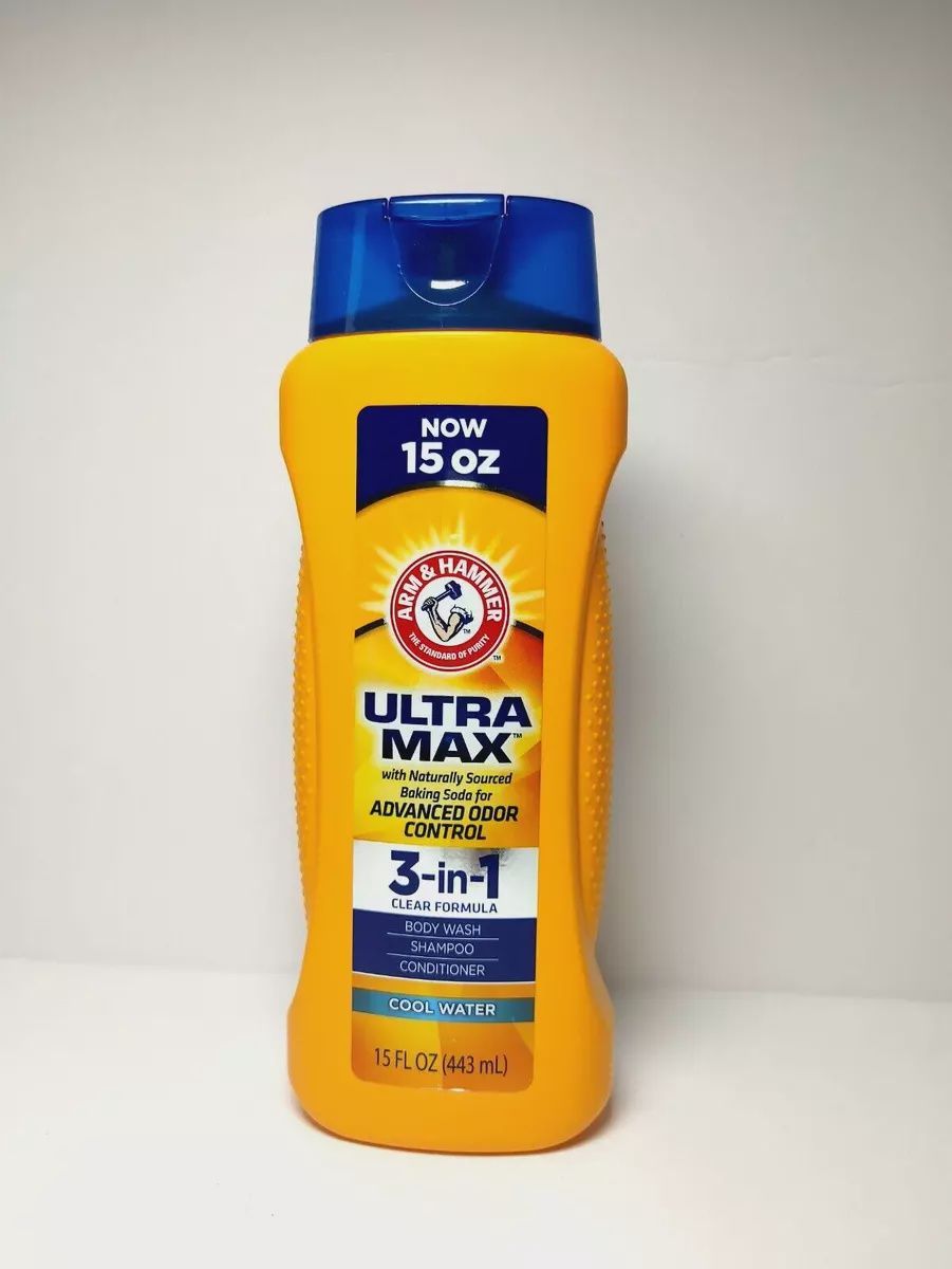 Arm &amp; Hammer Ultra Max 3 in 1 Shampoo Conditioner Body Wash, 15 oz.