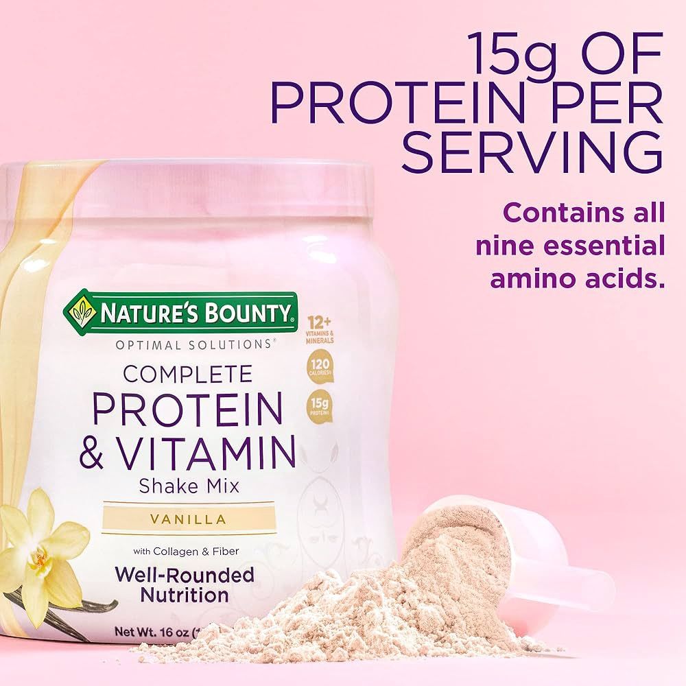 Nature's Bounty Optimal Solutions Protein Shake, 16 OZ, Vanilla