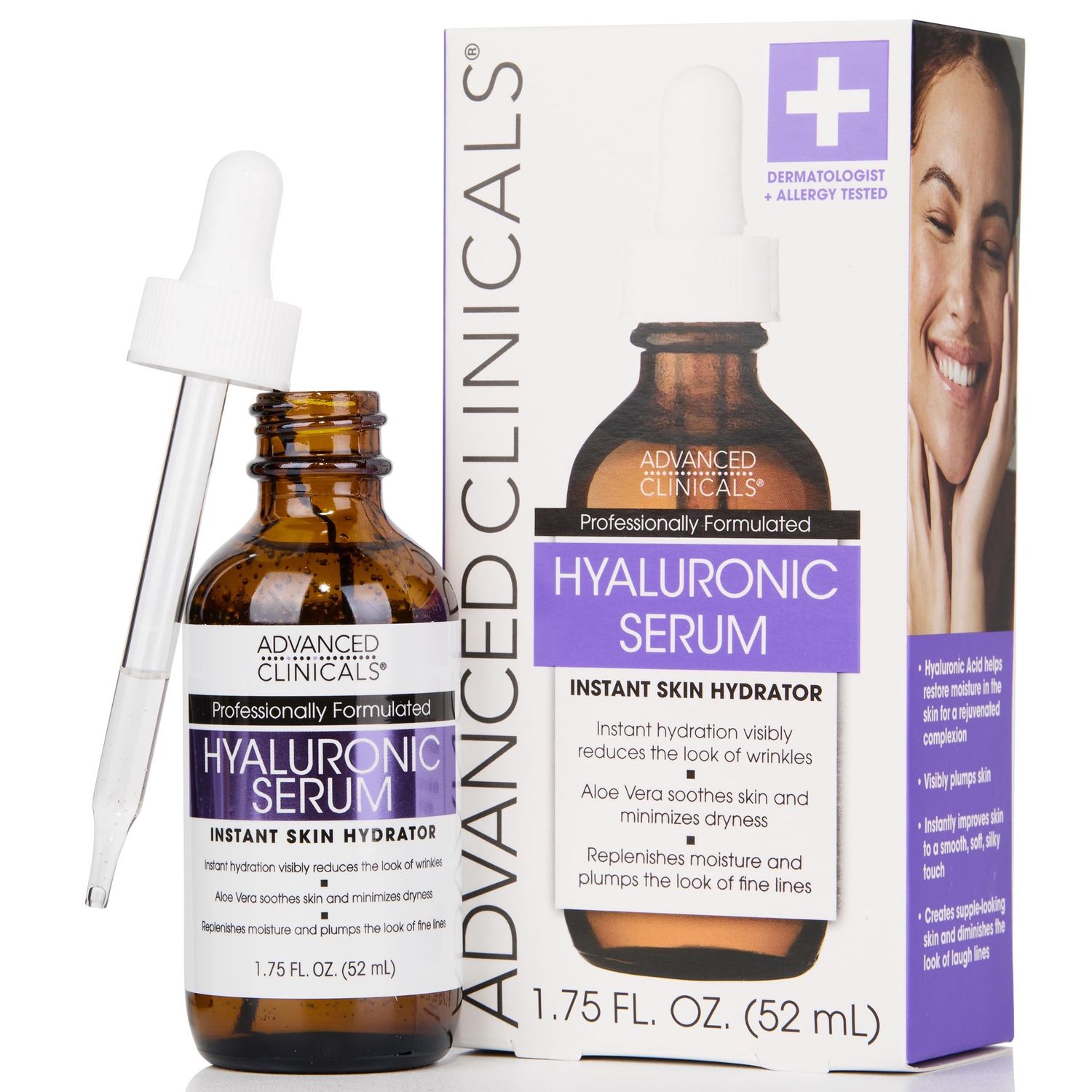 Advanced Clinicals Hyaluronic Acid Face Serum 1.75 fl oz