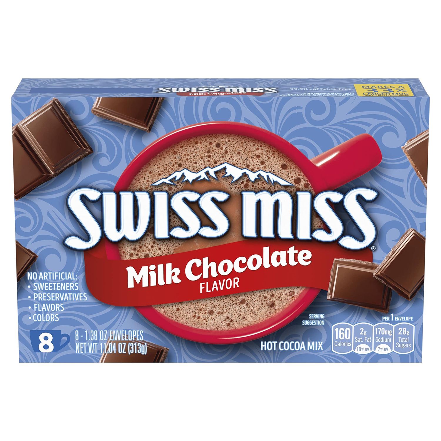 Swiss Miss Milk Chocolate Flavor Hot Cocoa Mix, 8 ct