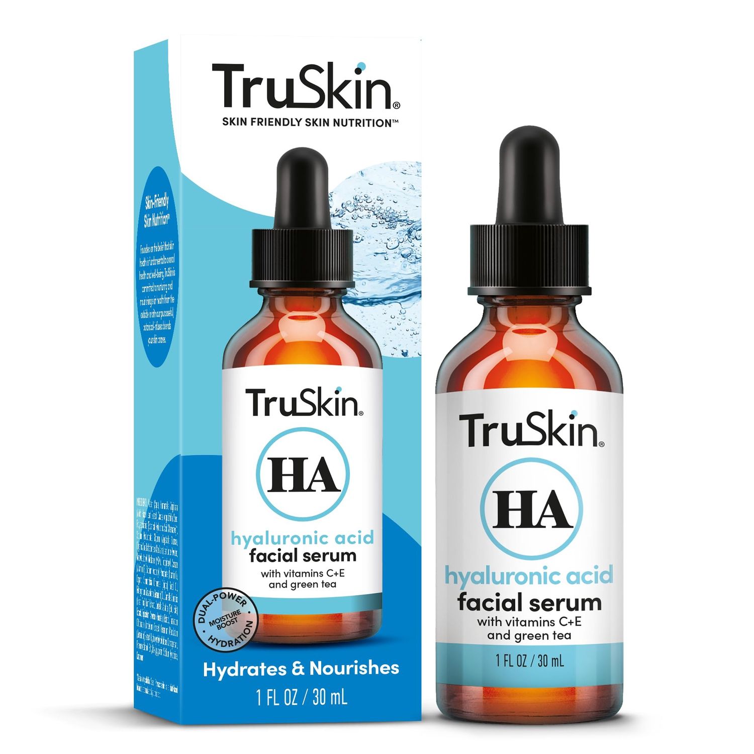 TruSkin HA hyaluronic acid facial serum with vitamins C+E 1 fl oz
