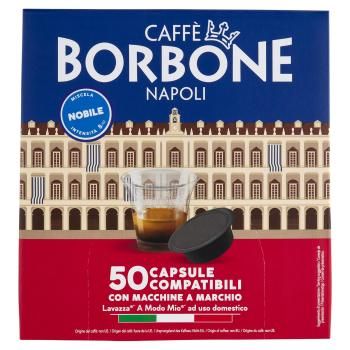 Caffè Borbone Miscela Nobile Capsule Compatibili Lavazza A Modo Mio ad uso domestico 50 x 7,2 g