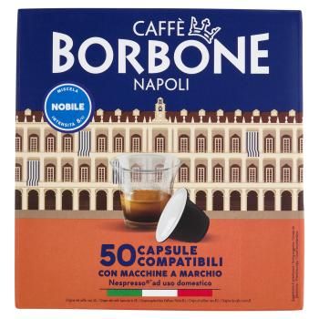 Caffè Borbone Miscela Nobile Capsule Compatibili Nespresso ad uso domestico 50 x 5 g
