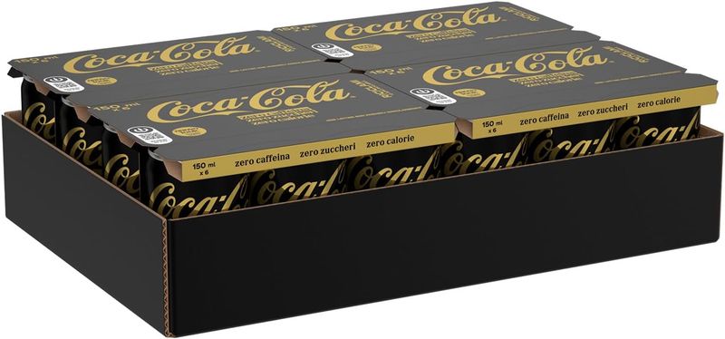 Coca-Cola ZERO ZUCCHERI ZERO CAFFEINA 24 MINI-LATTINE 15 CL