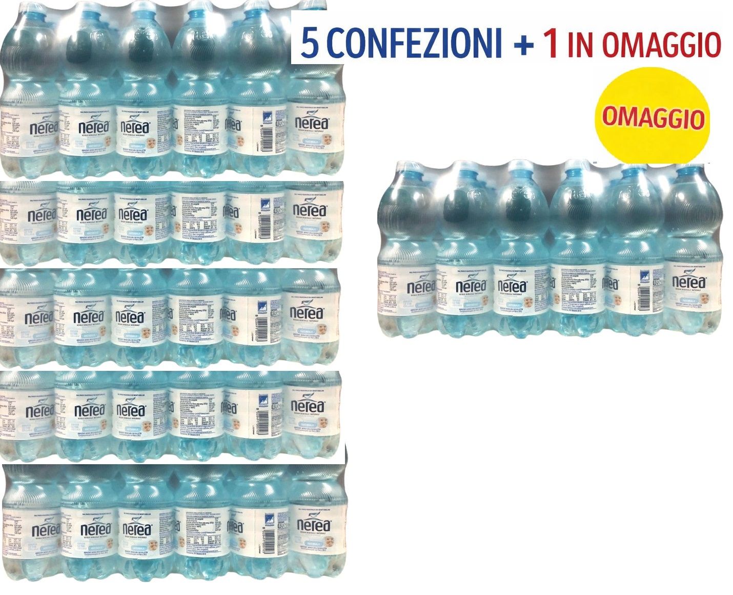 MEZZO LITRO - Nerea  - NATURALE -24 bottigliette 5+1