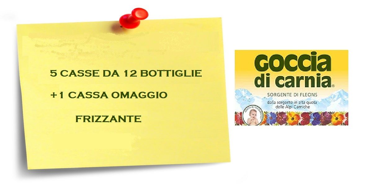 Goccia di Carnia 1L 12 bottiglie  FRIZZANTE 5+1 CASSE
