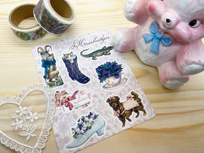 sticker sheet - victorian scrapbook