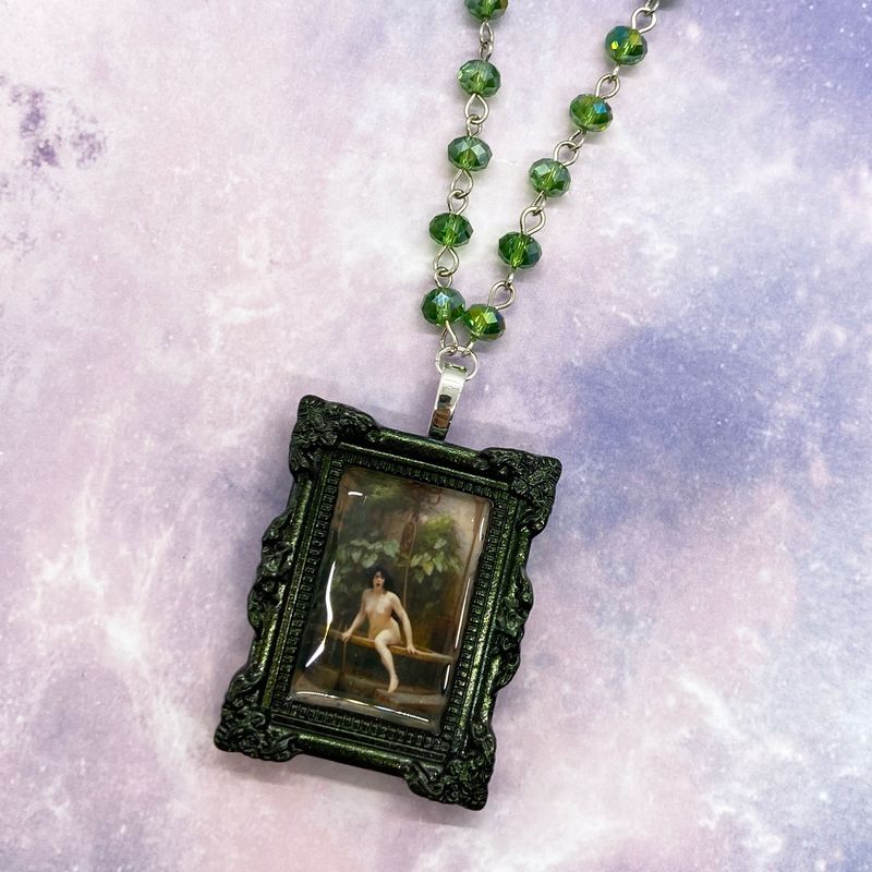 frame necklace (truth coming out of her well)