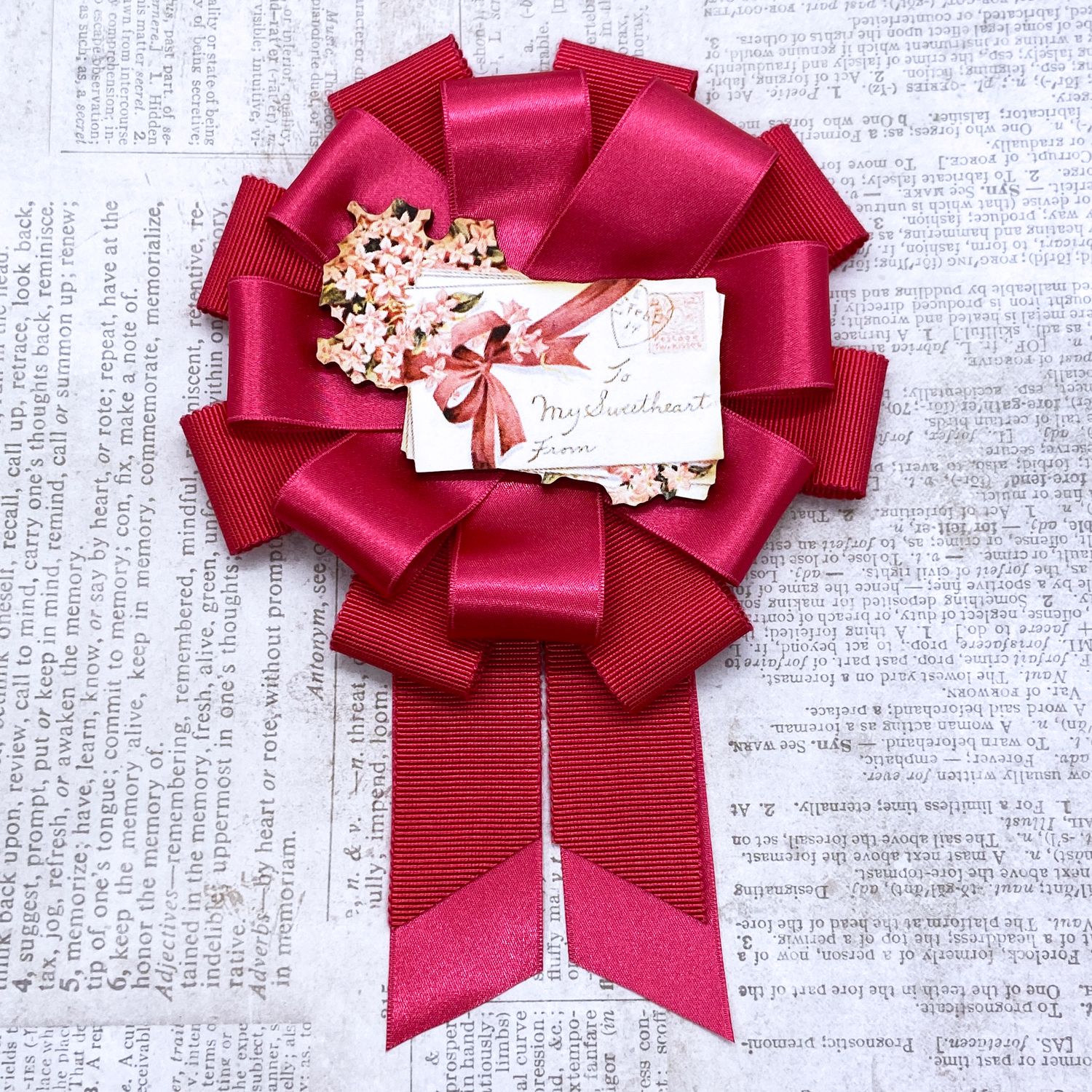 love letters valentine rosette (B grade)