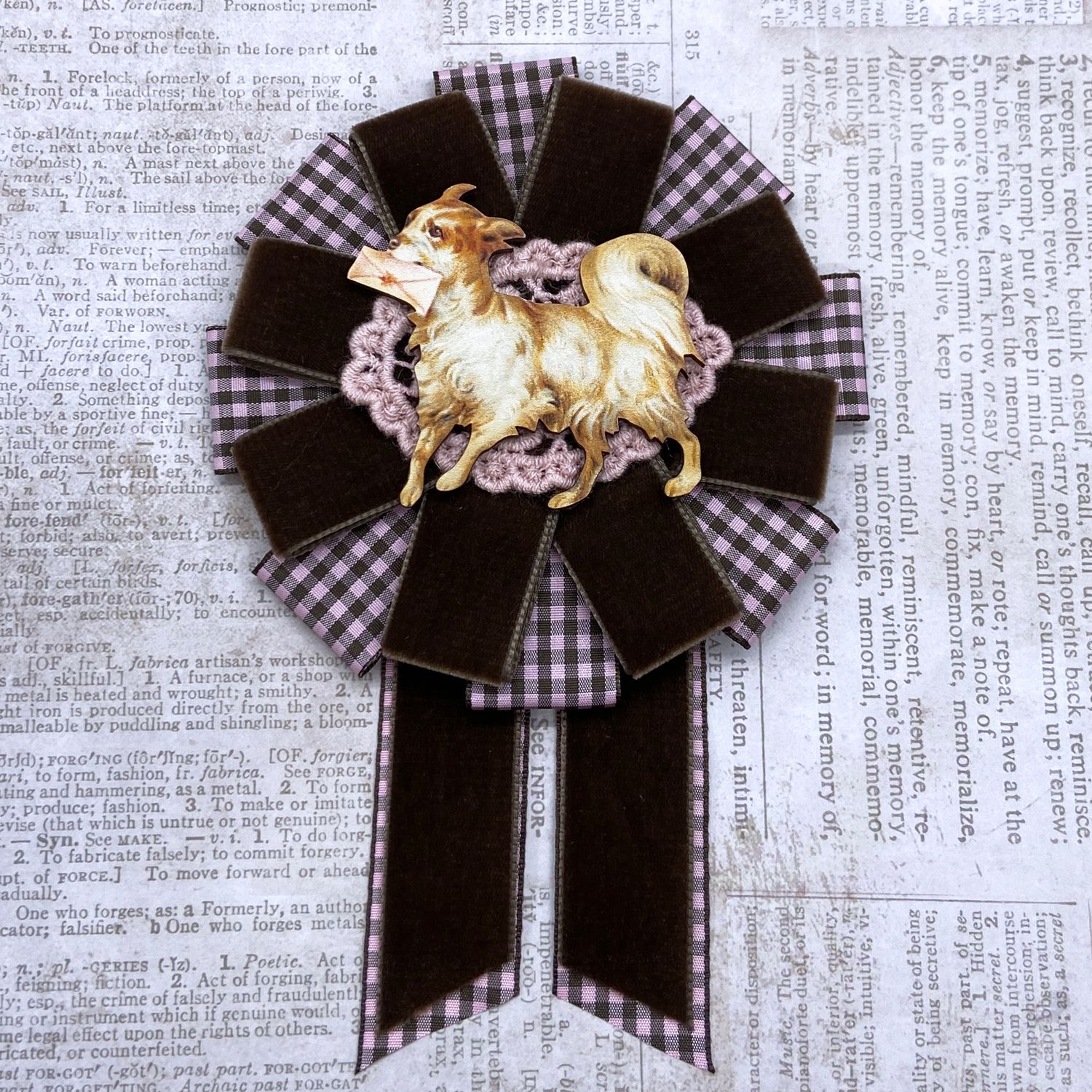 puppy post valentine rosette