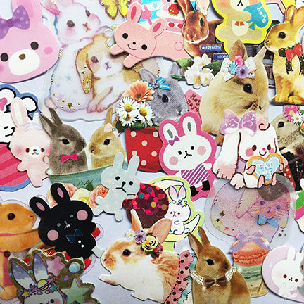 rabbit sticker destash pack