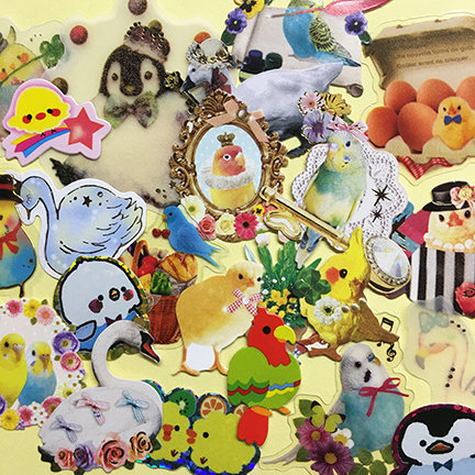 birds sticker destash pack