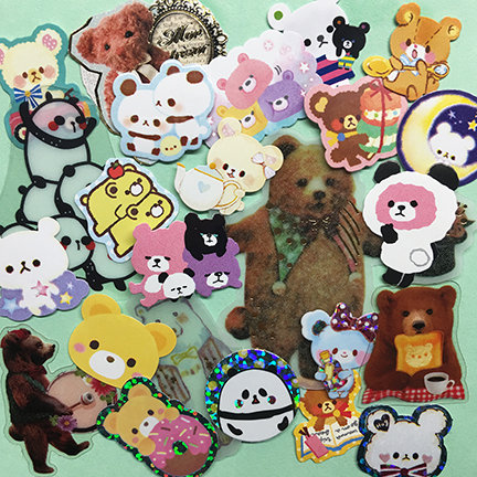 bears sticker destash pack