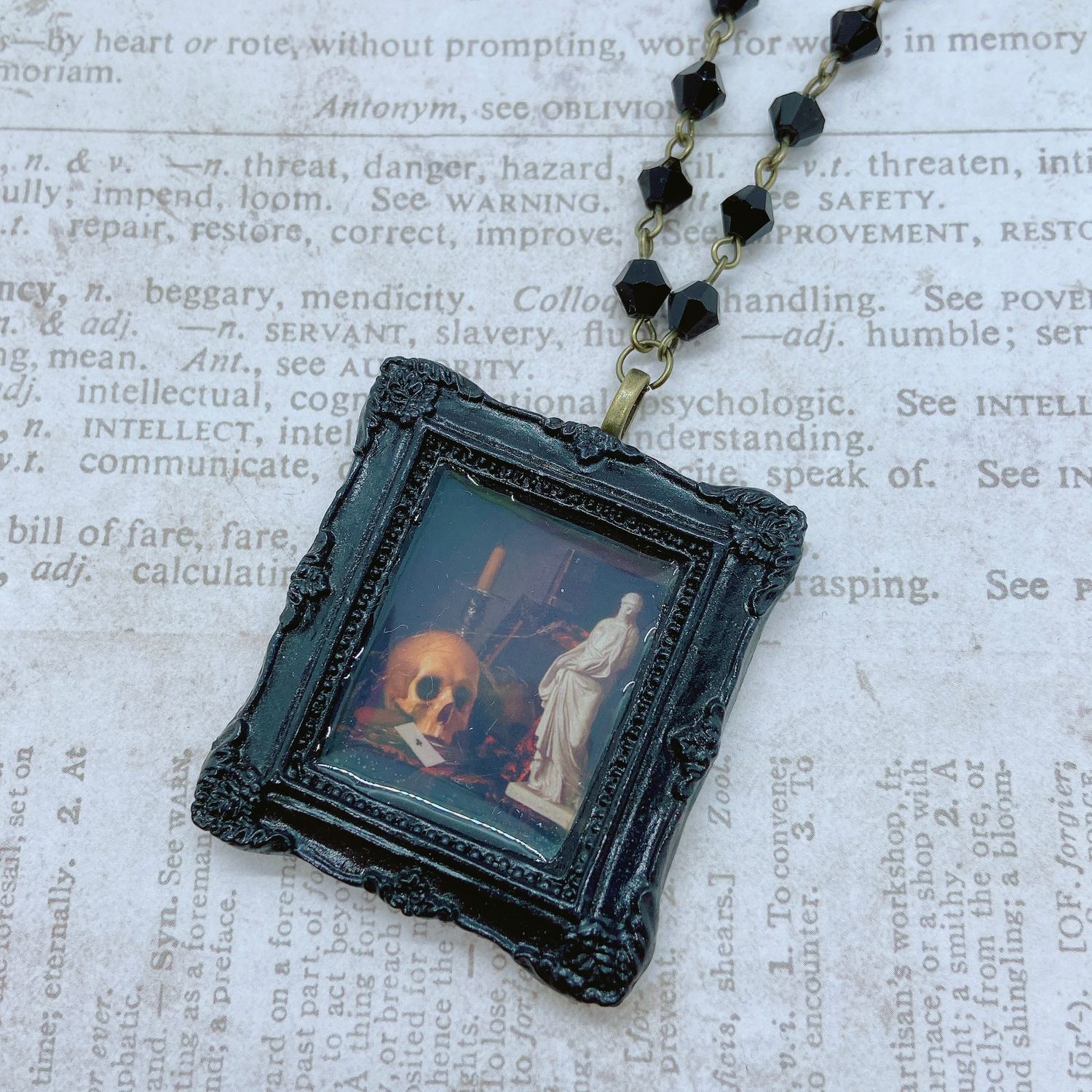 frame necklace (vanitas still life)