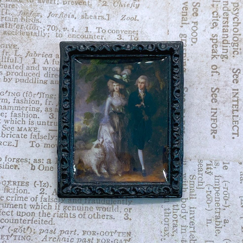 frame brooch (morning walk)