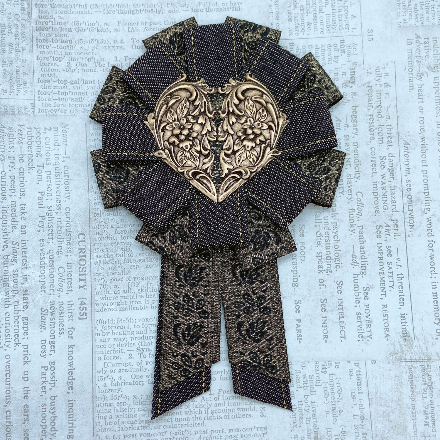 antique metal heart josette