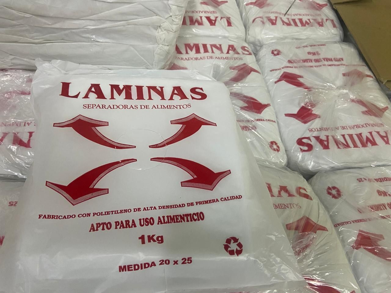 Láminas separadoras de alimentos