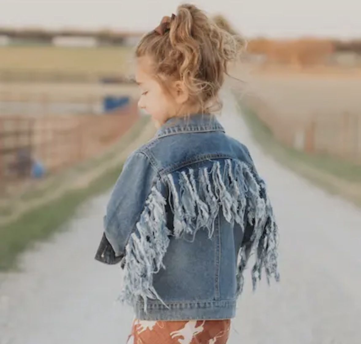 Denim Fringe Jacket