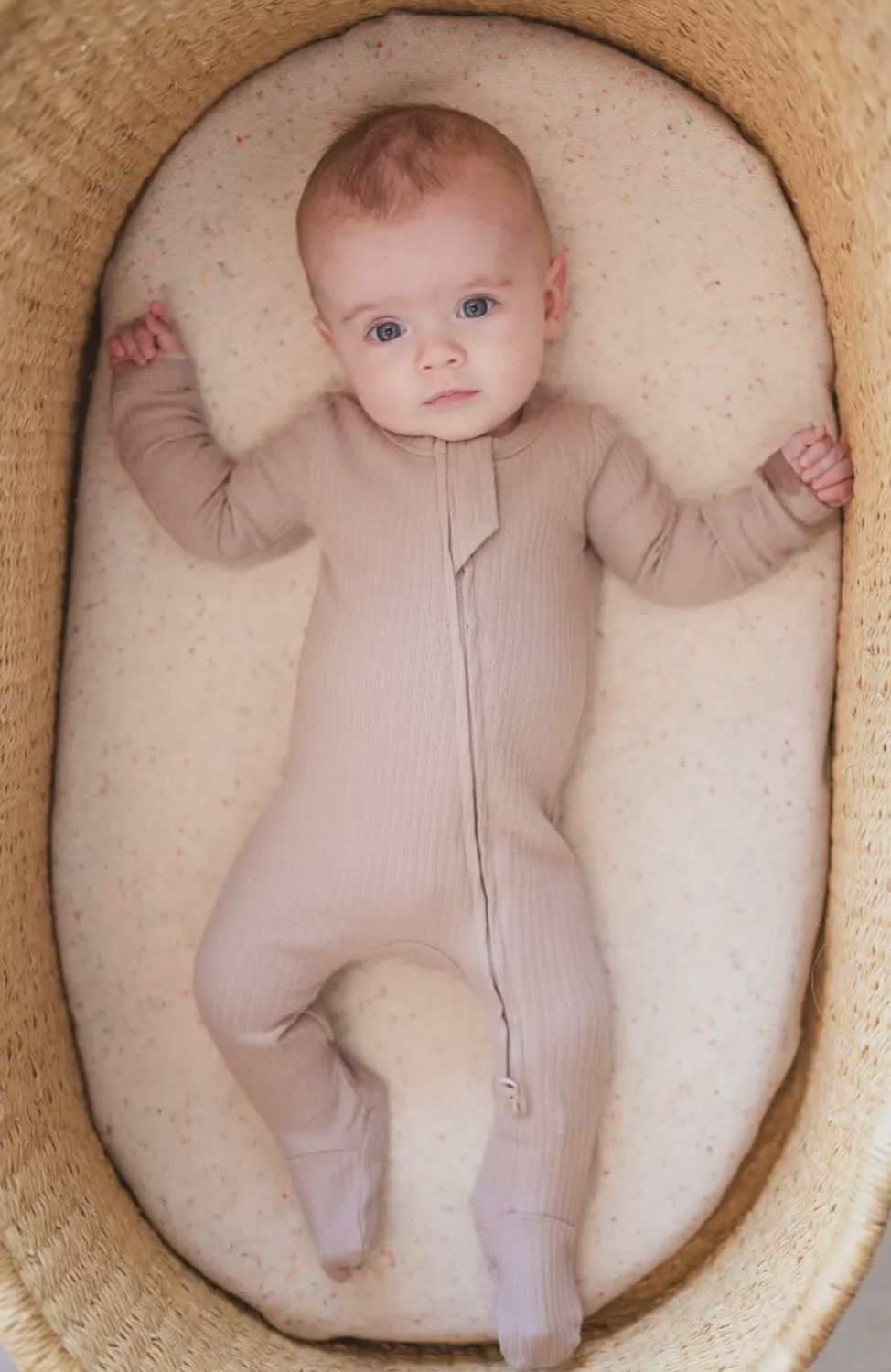 Organic Cotton Zip Up Suit/ Oat