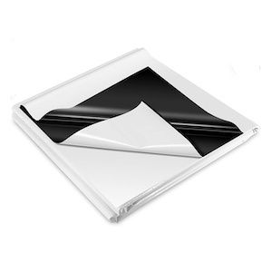 Panda Film Black and White Poly 5.5 mil, Size: 10' x 10'