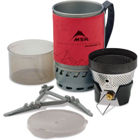 MSR WindBurner Personal Stove System 1.0L, Color: Red