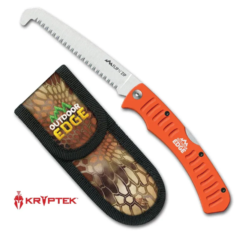 Outdoor Edge FLIP N' ZIP SAW 4.5" Blade - Orange