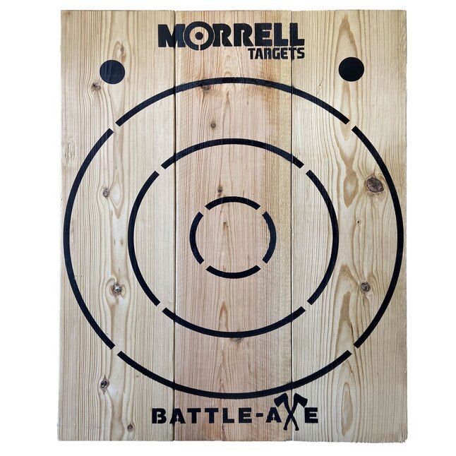 MORRELL TARGETS Battle Axe Single Wood Throwing Hatchet Target Board Natural